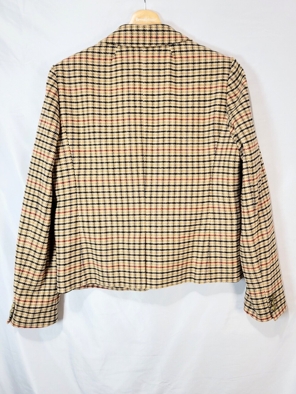 J.Crew Plaid Herringbone Tan Wool Blend Schoolboy Blazer Old-money Academia Fall - Picture 12 of 15